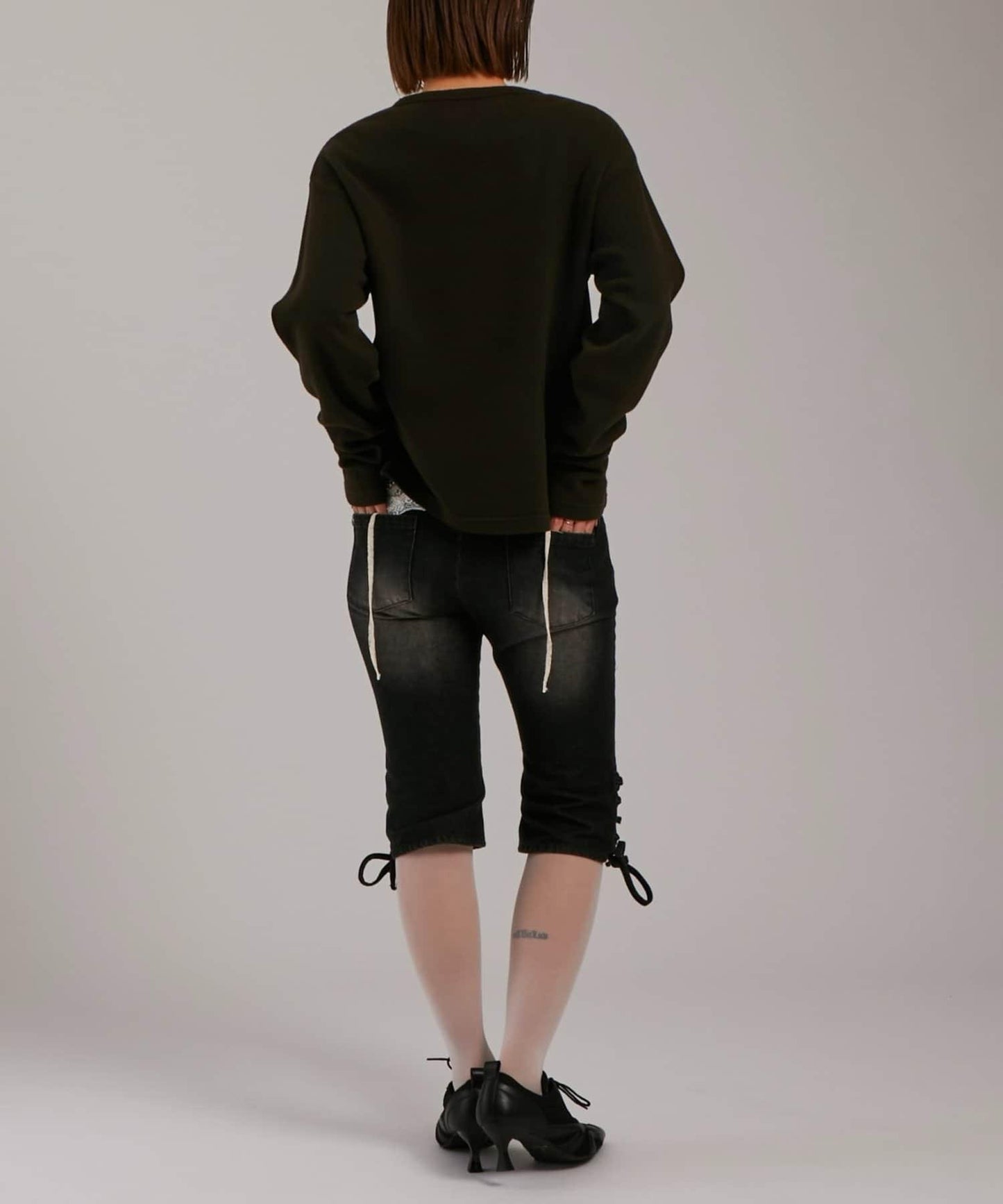 【UNISEX】【Sourcream】華夫格亨利領長袖T恤 [26AW]