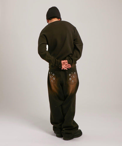 【UNISEX】【Sourcream】華夫格亨利領長袖T恤 [26AW]