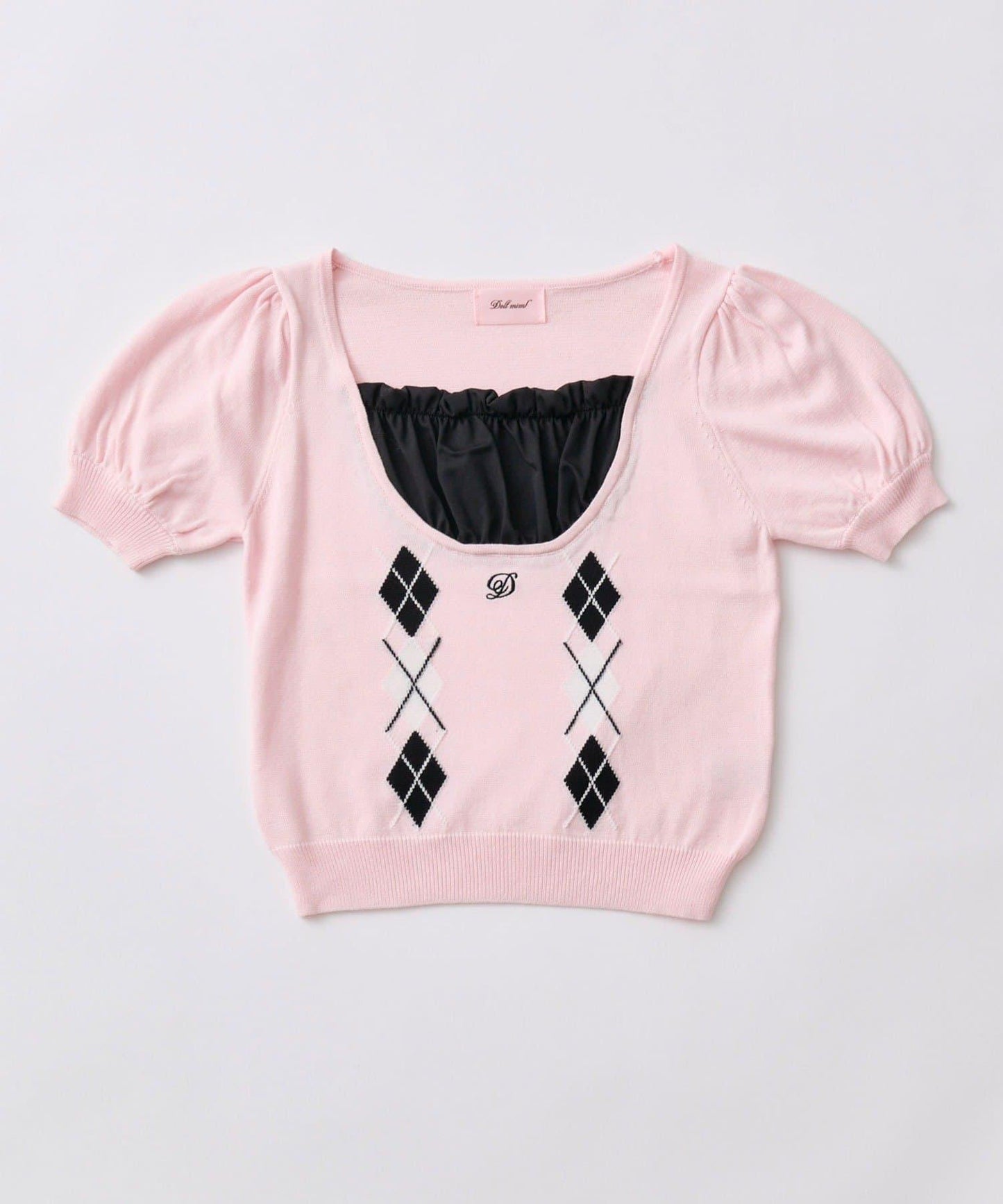 miko argyle knit tops