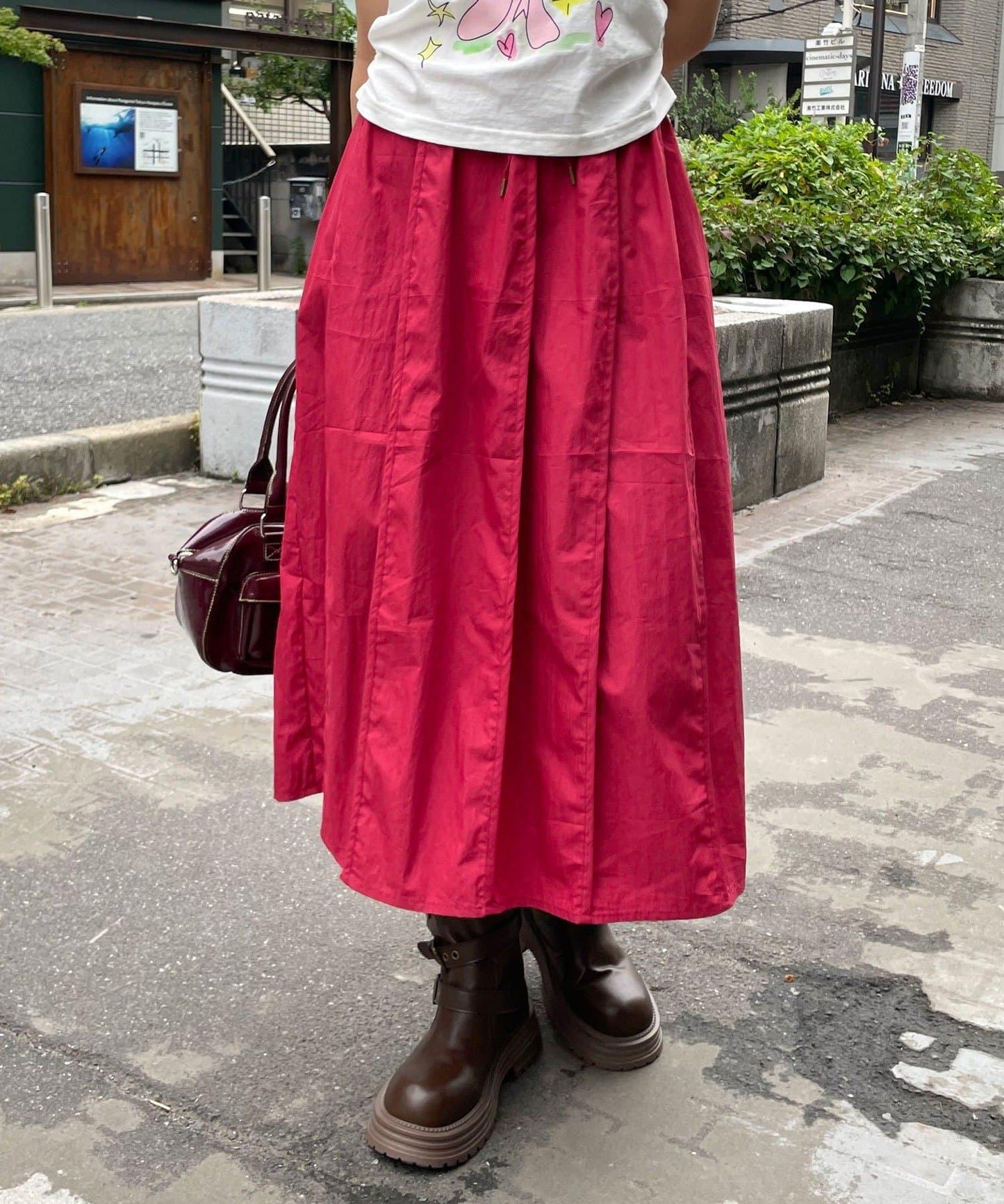 繭型中長半身裙
