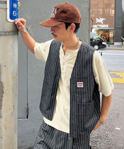 條紋牛仔馬甲