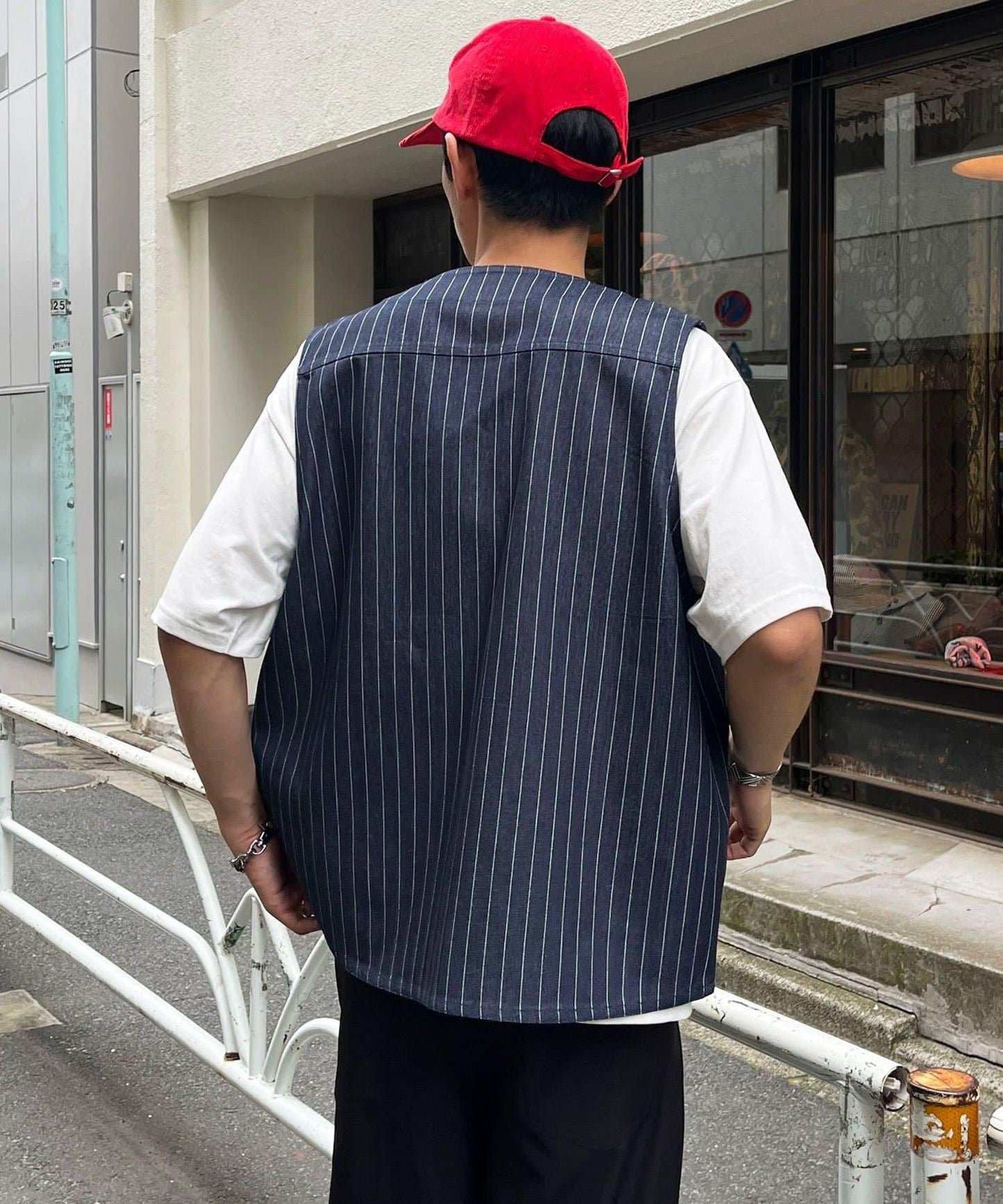 條紋牛仔馬甲