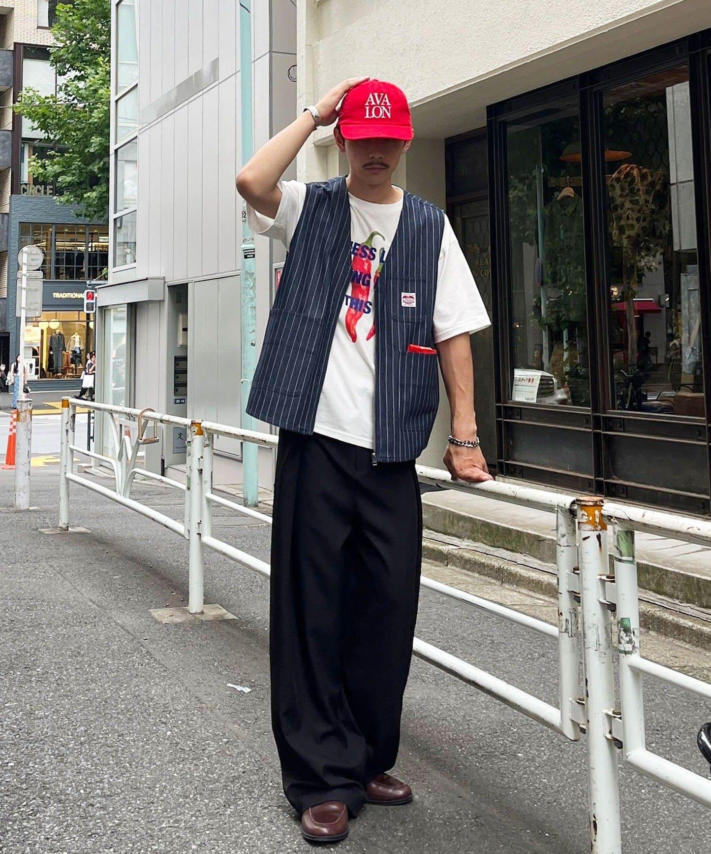 條紋牛仔馬甲