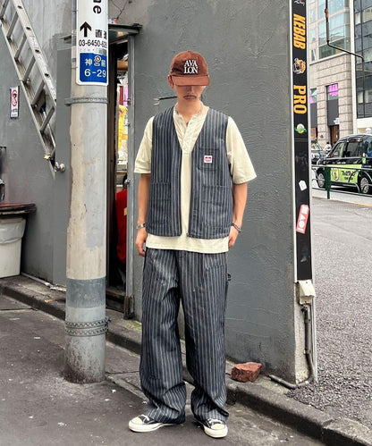 條紋牛仔馬甲