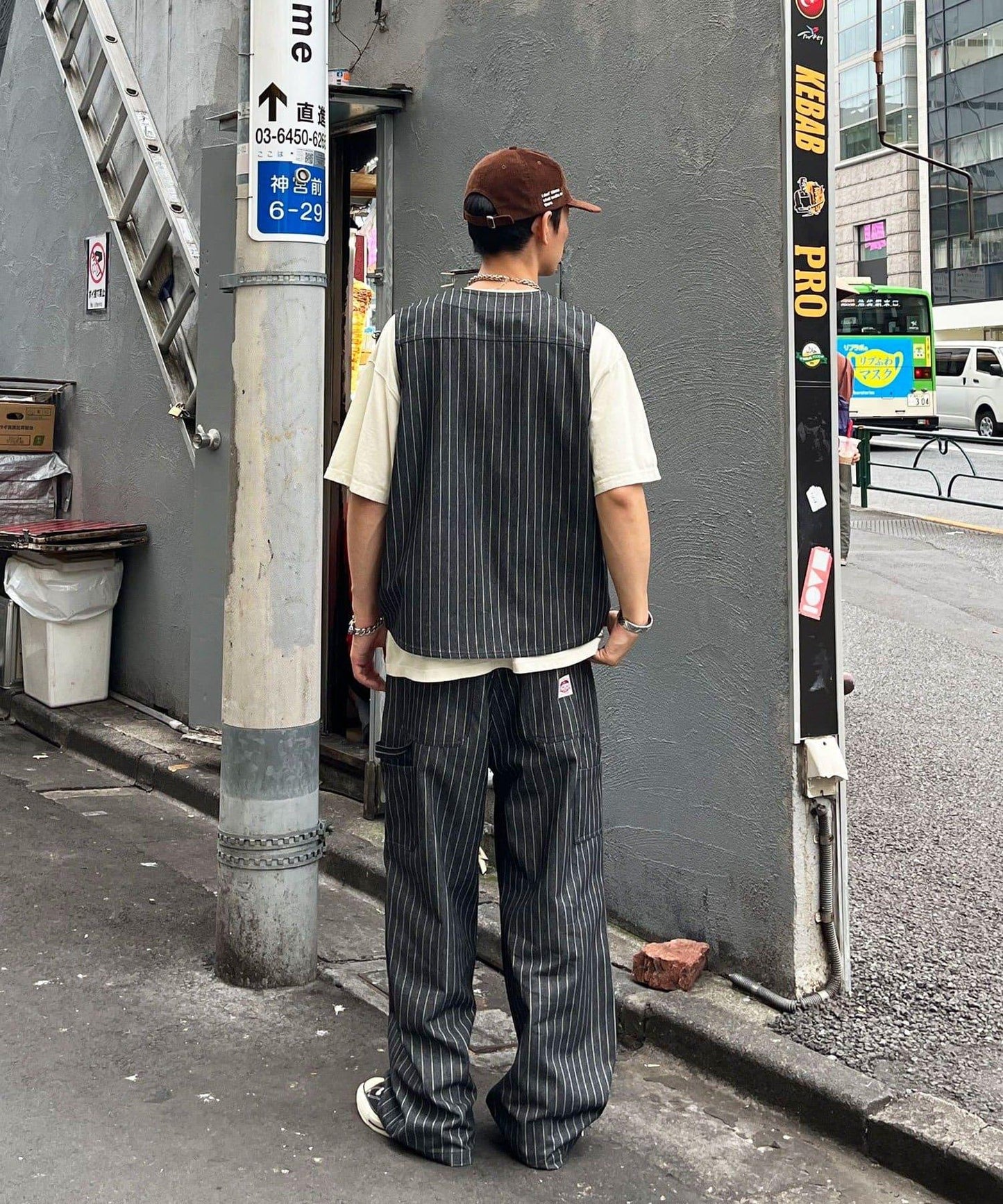條紋牛仔馬甲