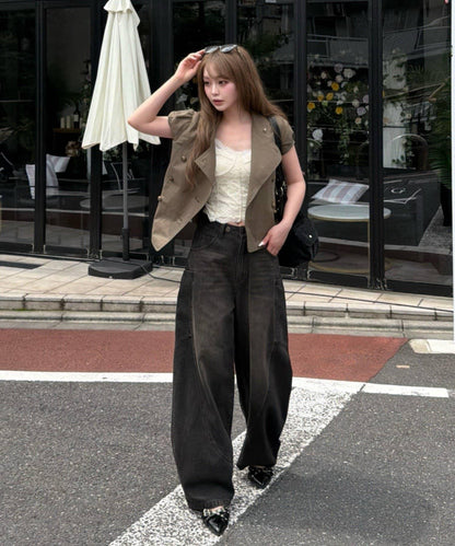 拿破崙泡泡袖襯衫/襯衫