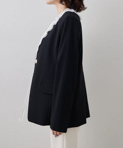 蕾絲領夾克