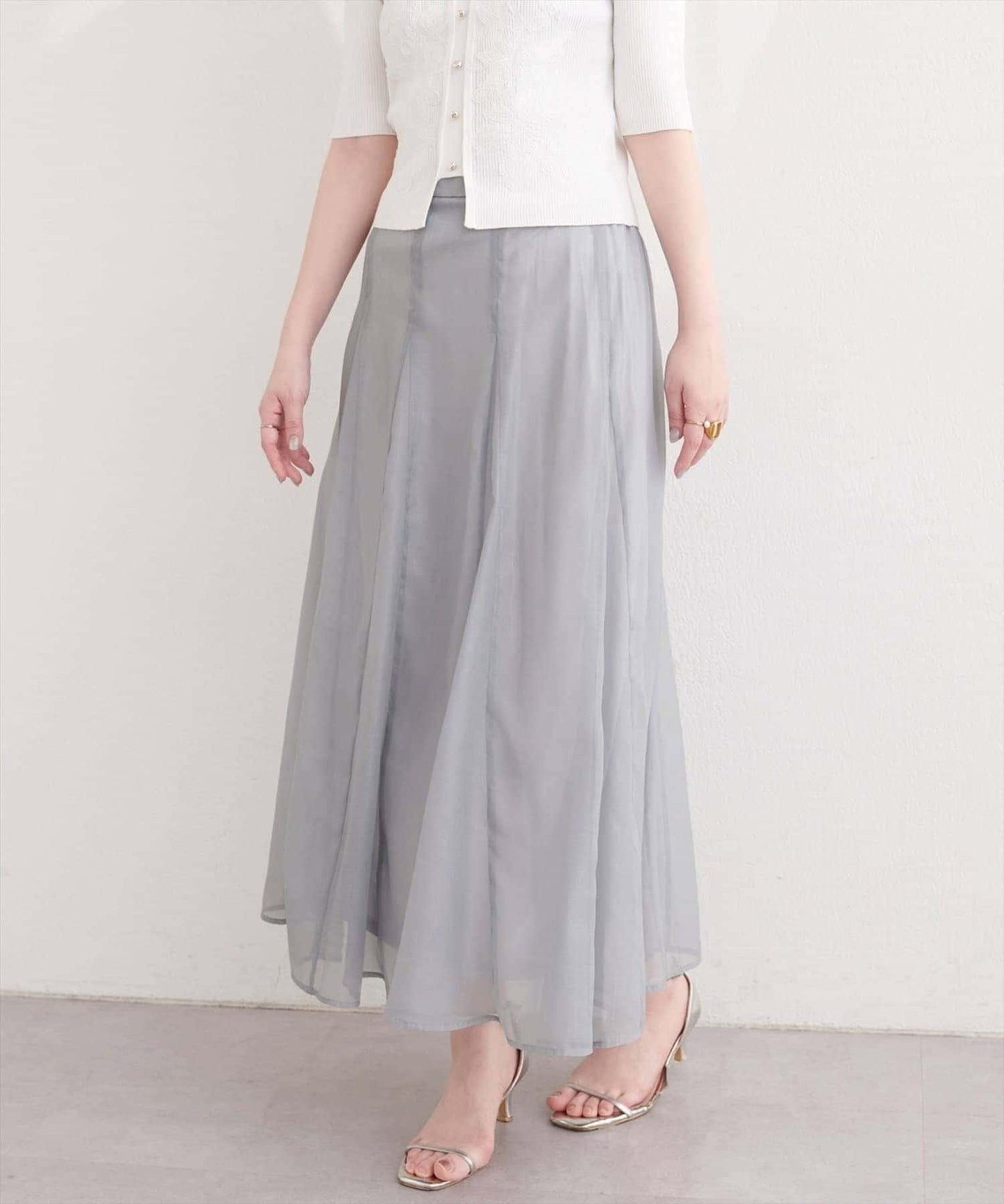 natural couture 鏤空印花半身裙
