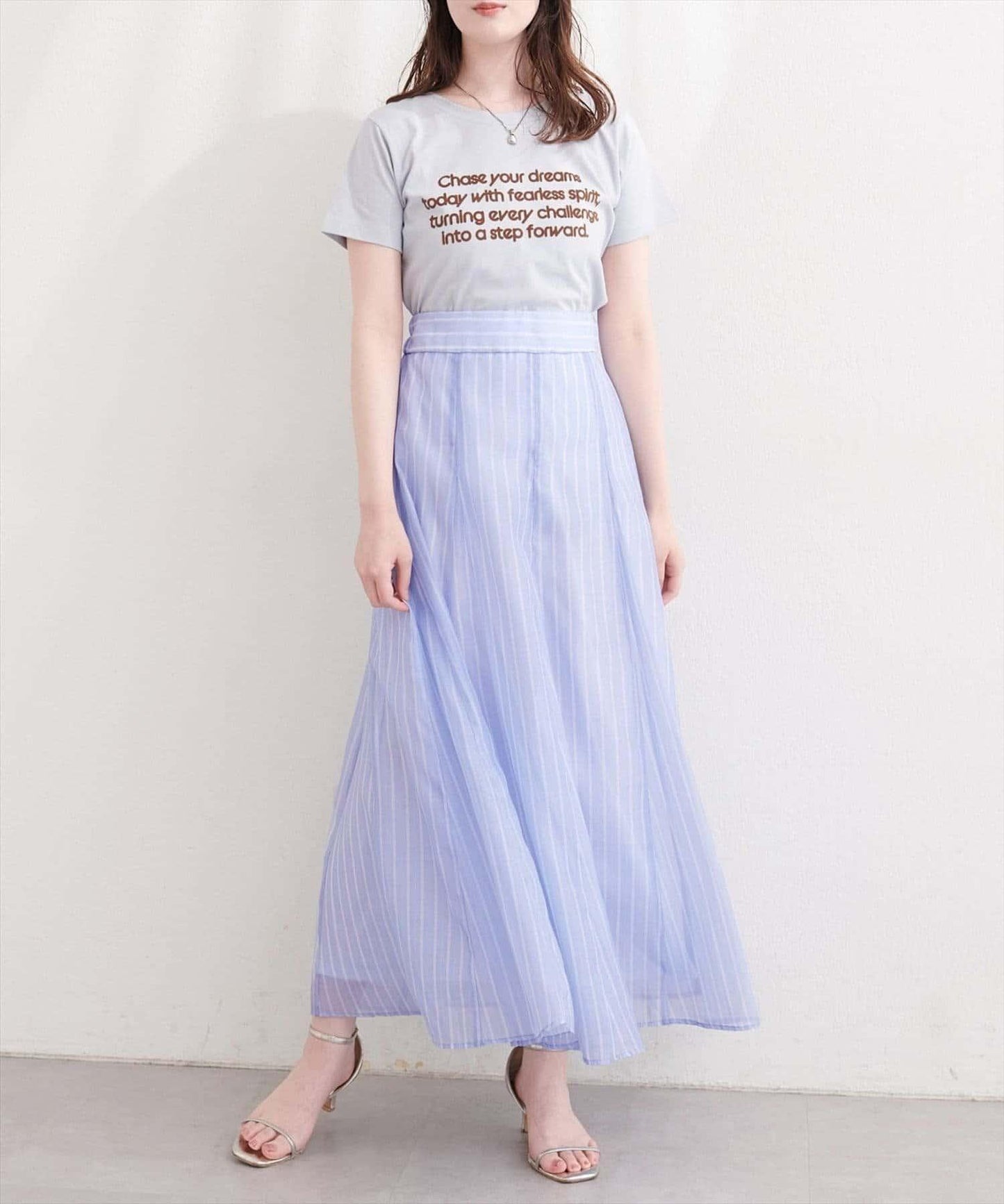 natural couture 鏤空印花半身裙