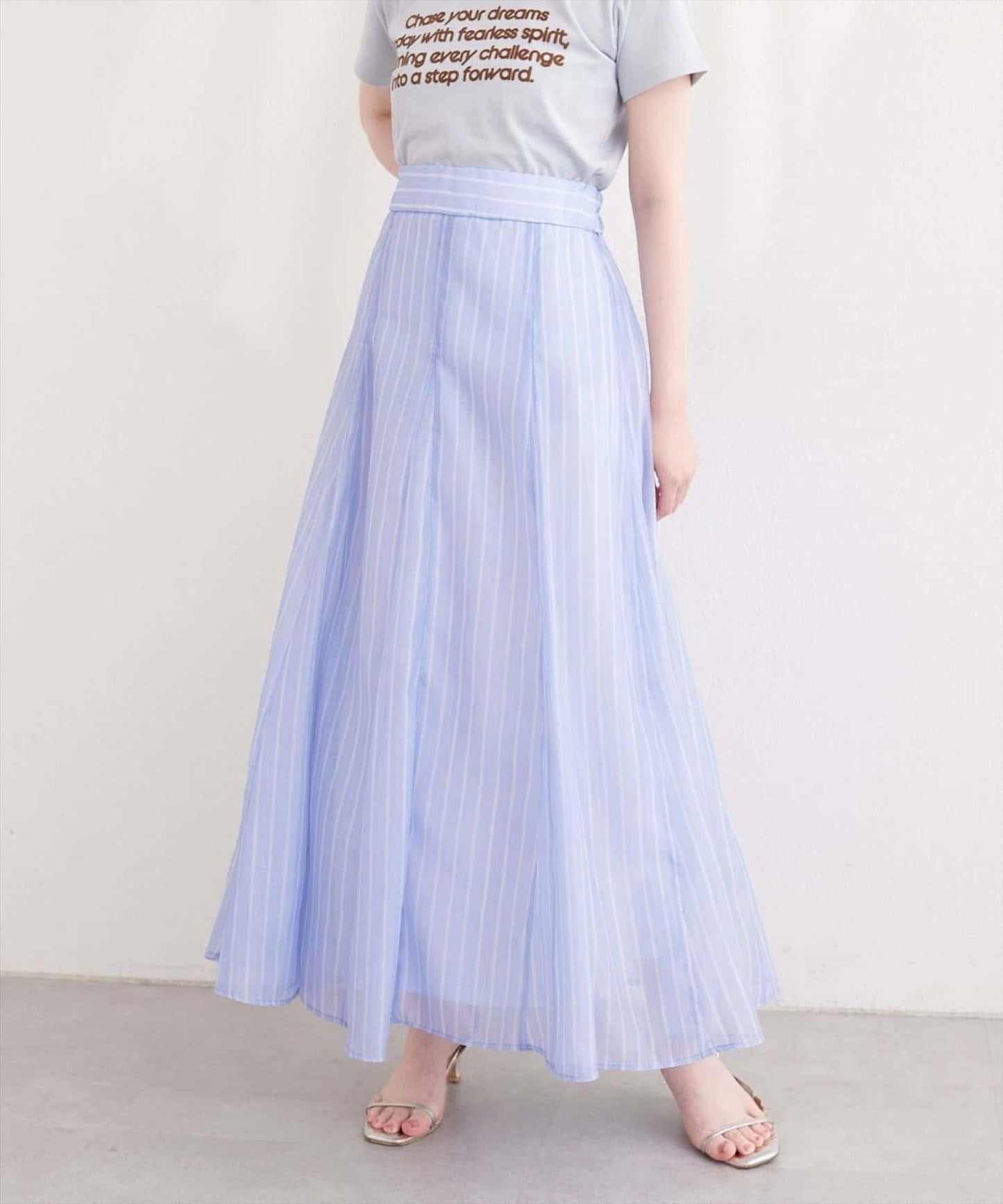 natural couture 鏤空印花半身裙