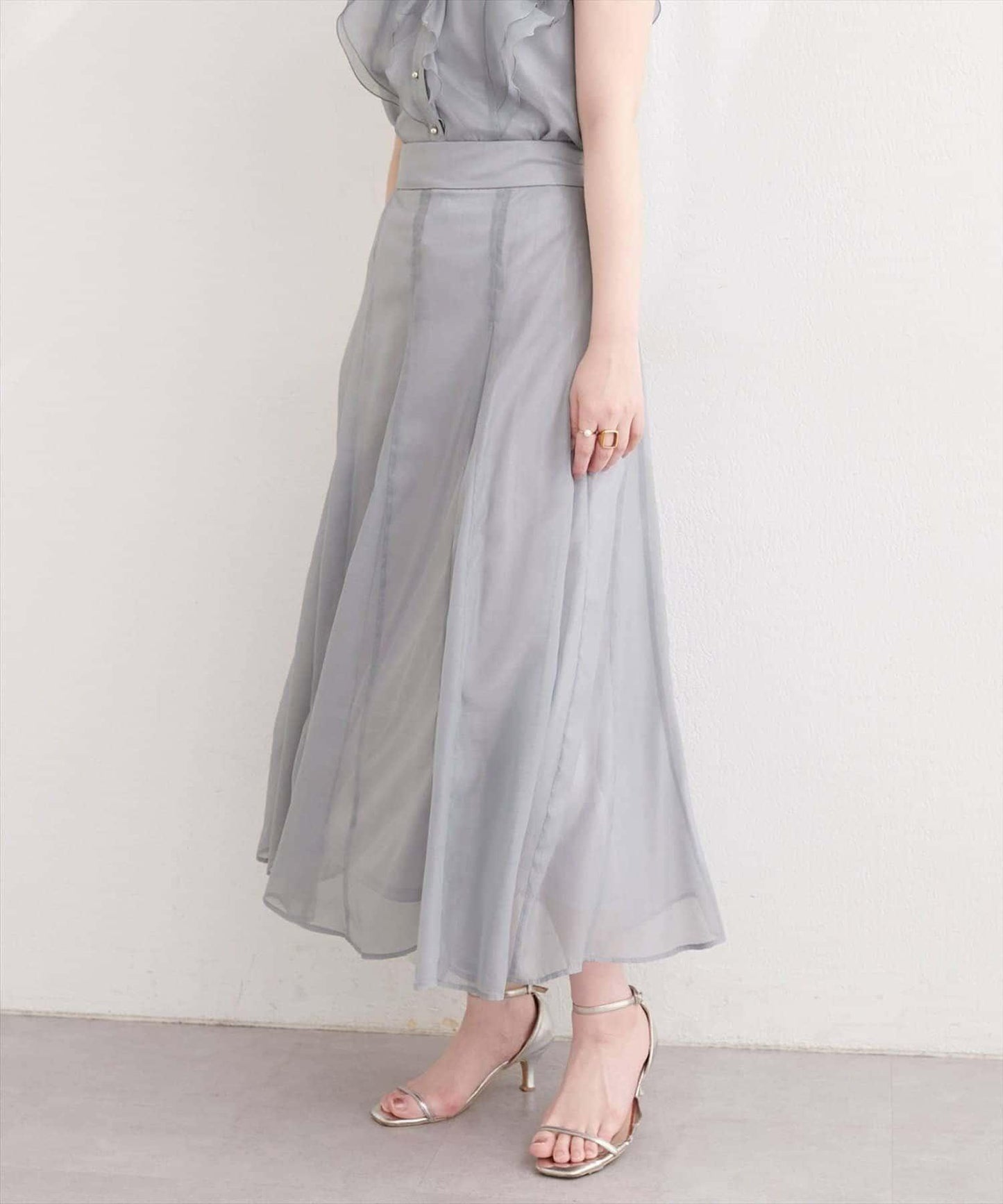 natural couture 鏤空印花半身裙