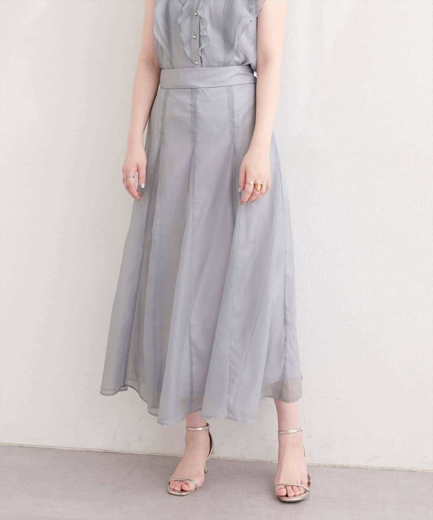 natural couture 鏤空印花半身裙