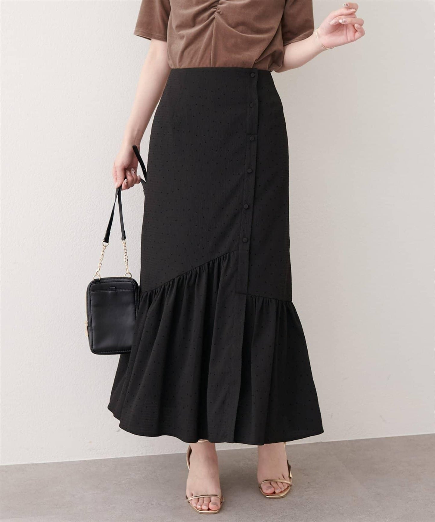 natural couture 前排扣美人魚半身裙