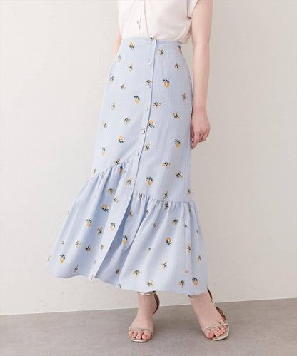 natural couture 前排扣美人魚半身裙