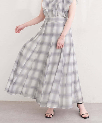 natural couture 鏤空印花半身裙