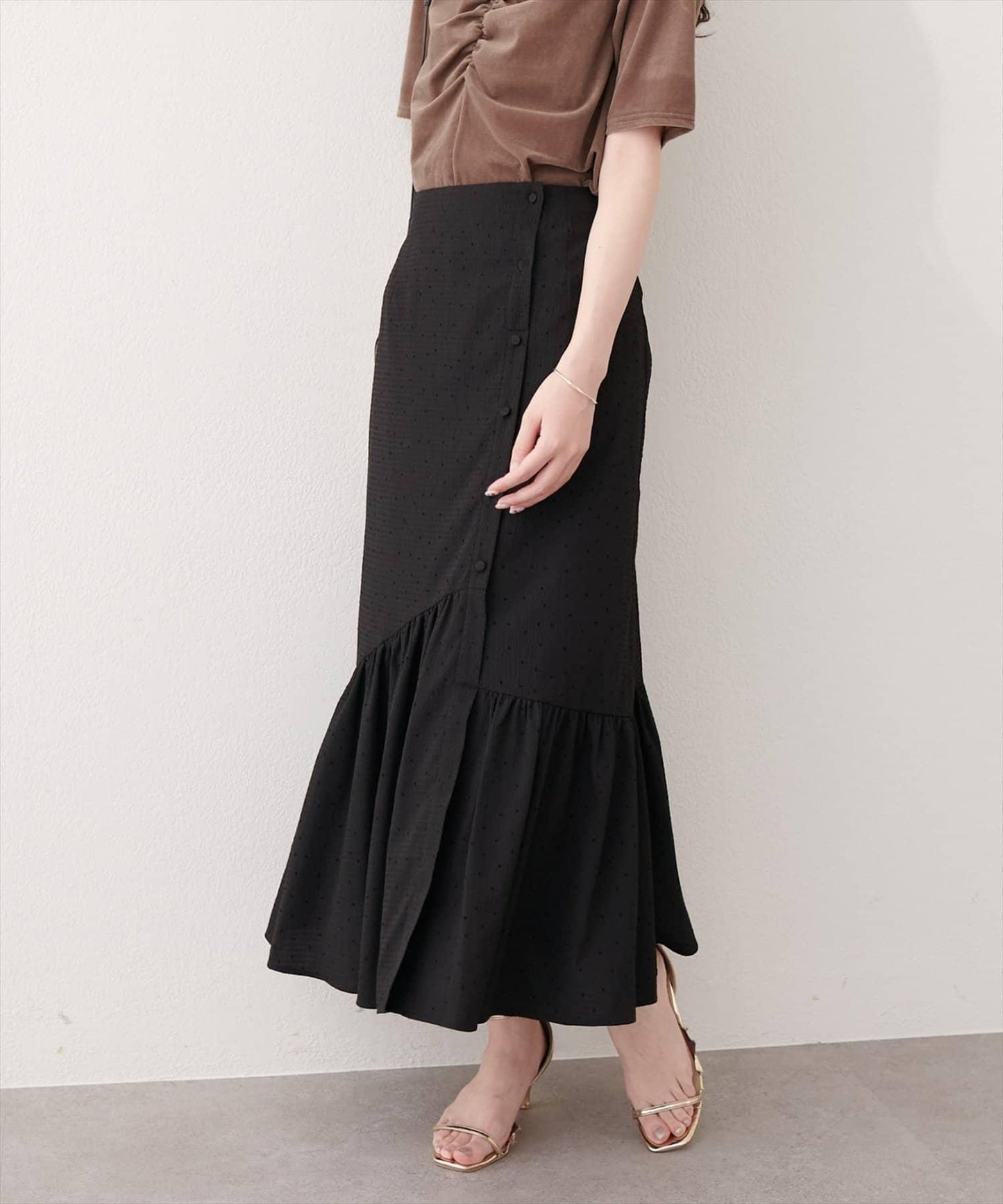 natural couture 前排扣美人魚半身裙