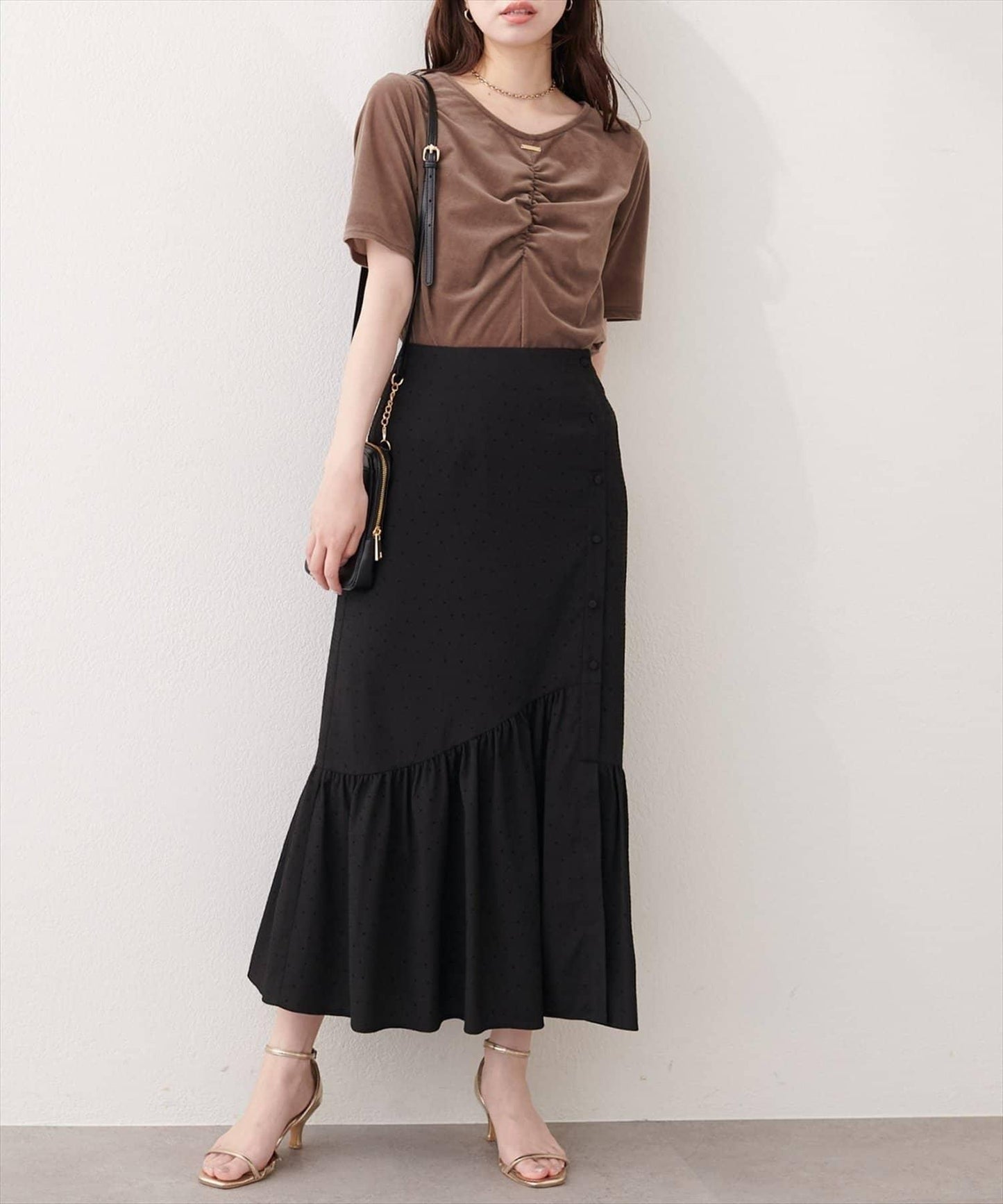 natural couture 前排扣美人魚半身裙