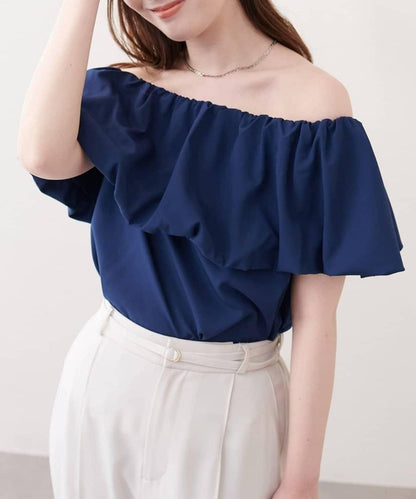 natural couture 多穿法露肩泡泡袖上衣