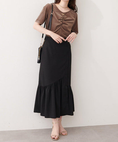 natural couture 前排扣美人魚半身裙