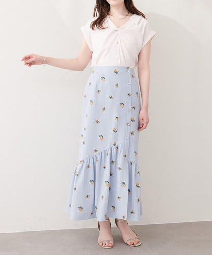 natural couture 前排扣美人魚半身裙