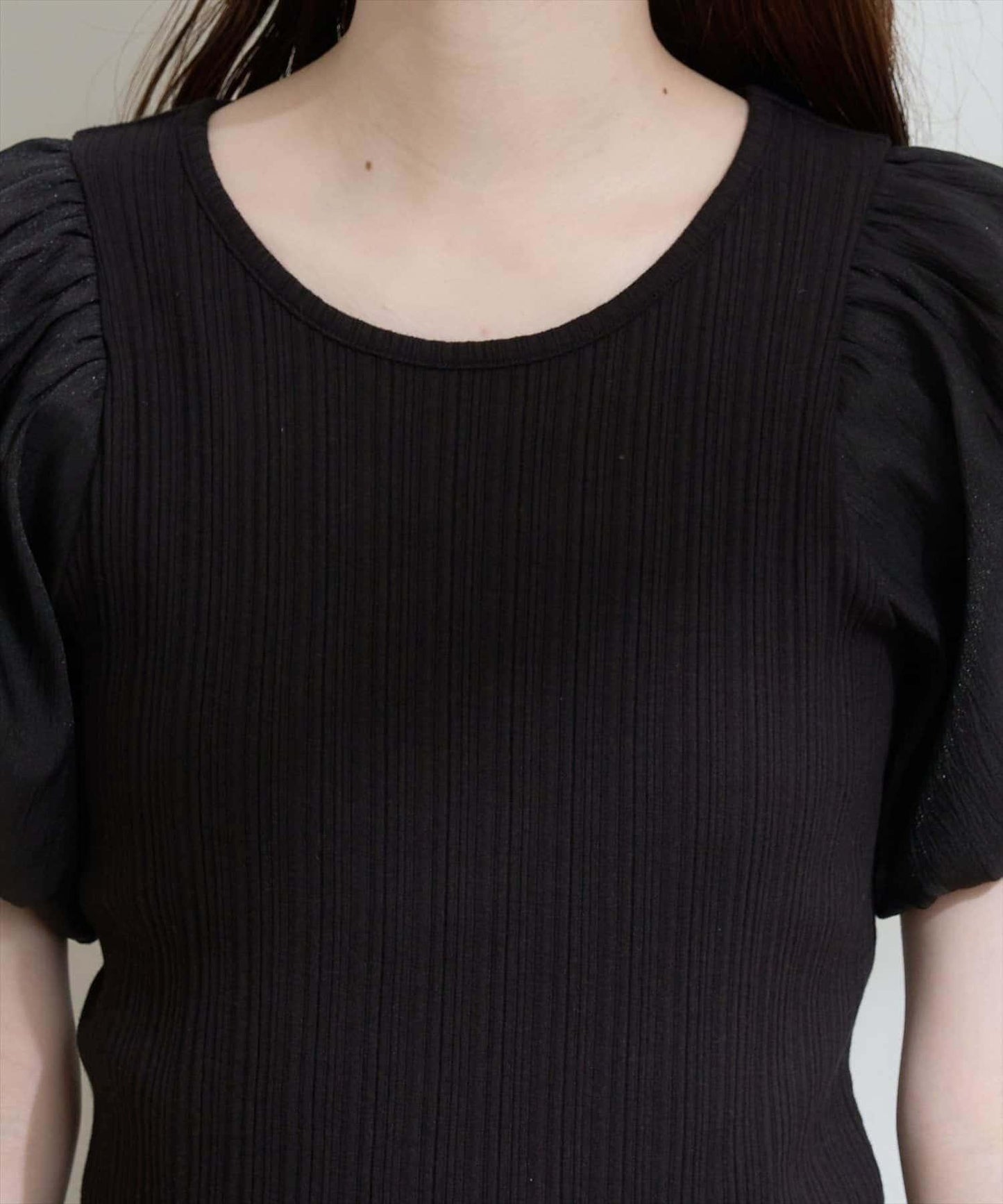 natural couture 透視燈籠袖上衣