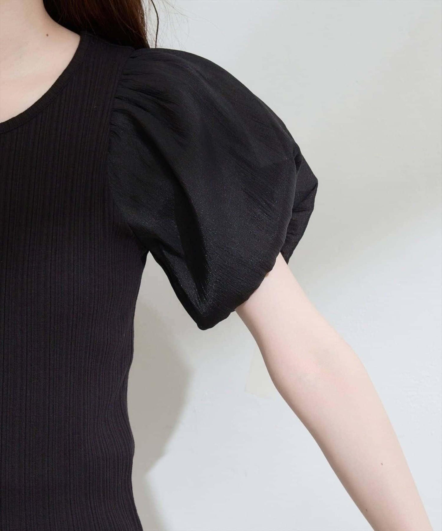 natural couture 透視燈籠袖上衣
