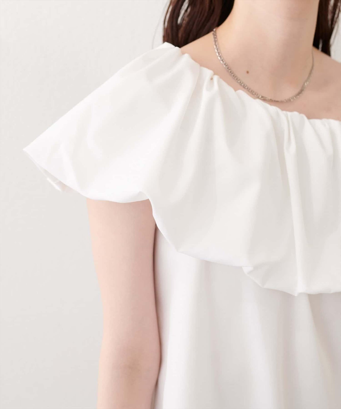 natural couture 多穿法露肩泡泡袖上衣