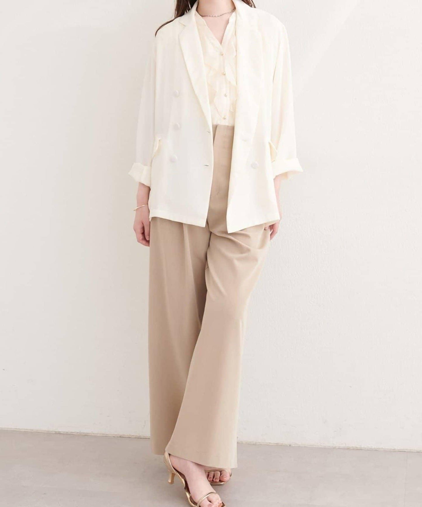 natural couture 附腰帶透視夾克