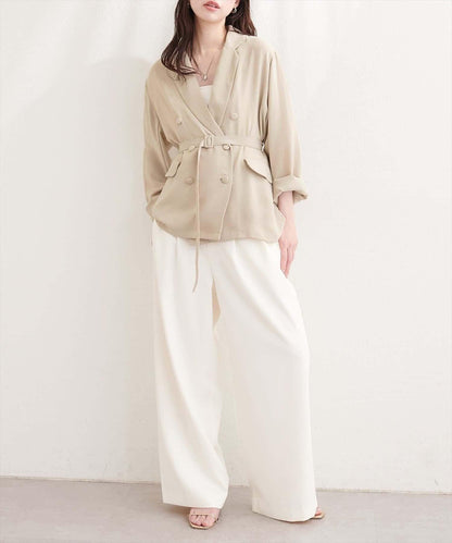 natural couture 附腰帶透視夾克