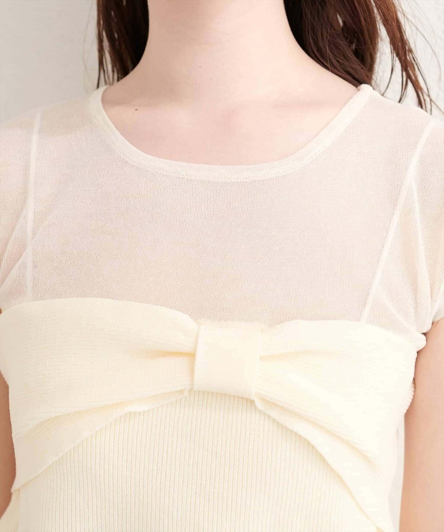 natural couture 前繫帶收腰針織衫