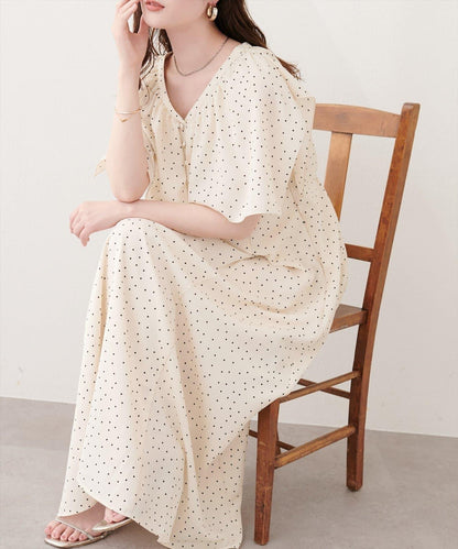 natural couture 荷葉邊領無袖連衣裙