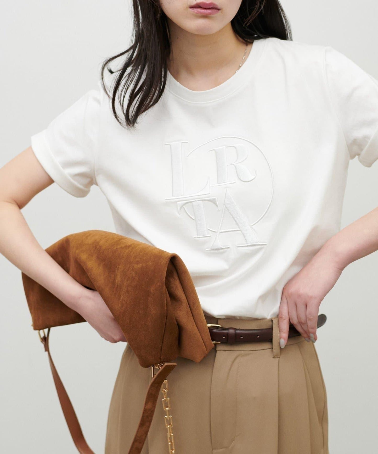 LARUTA NEW厚版Logo刺繡T恤