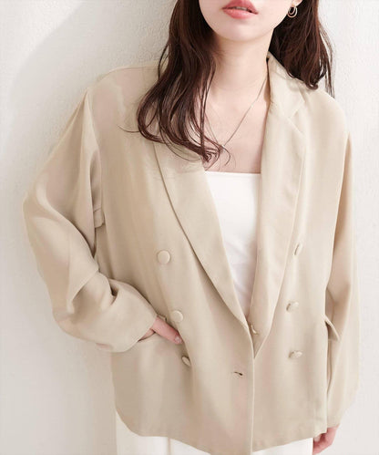 natural couture 附腰帶透視夾克