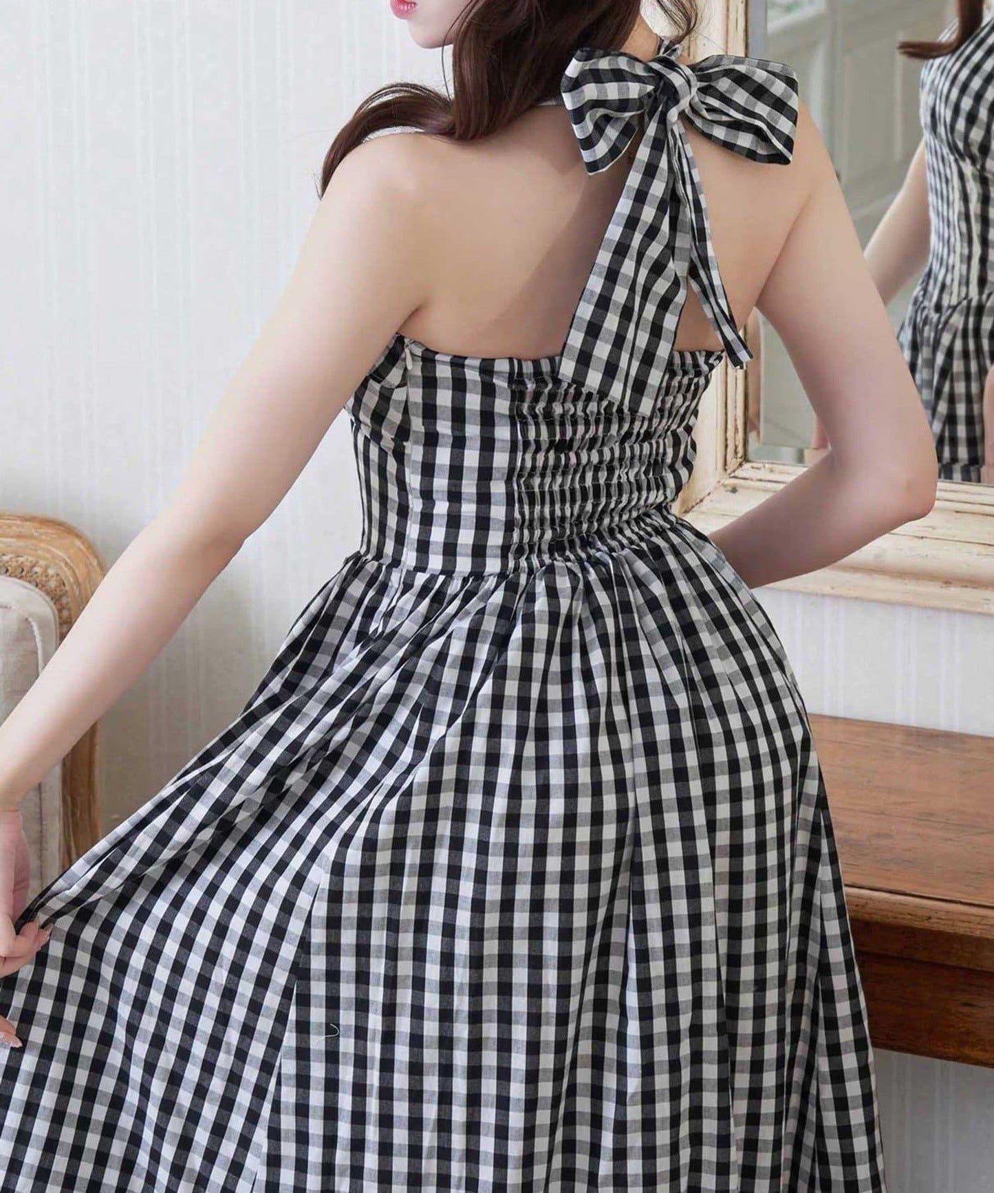 Belle Charme 掛脖長款連衣裙