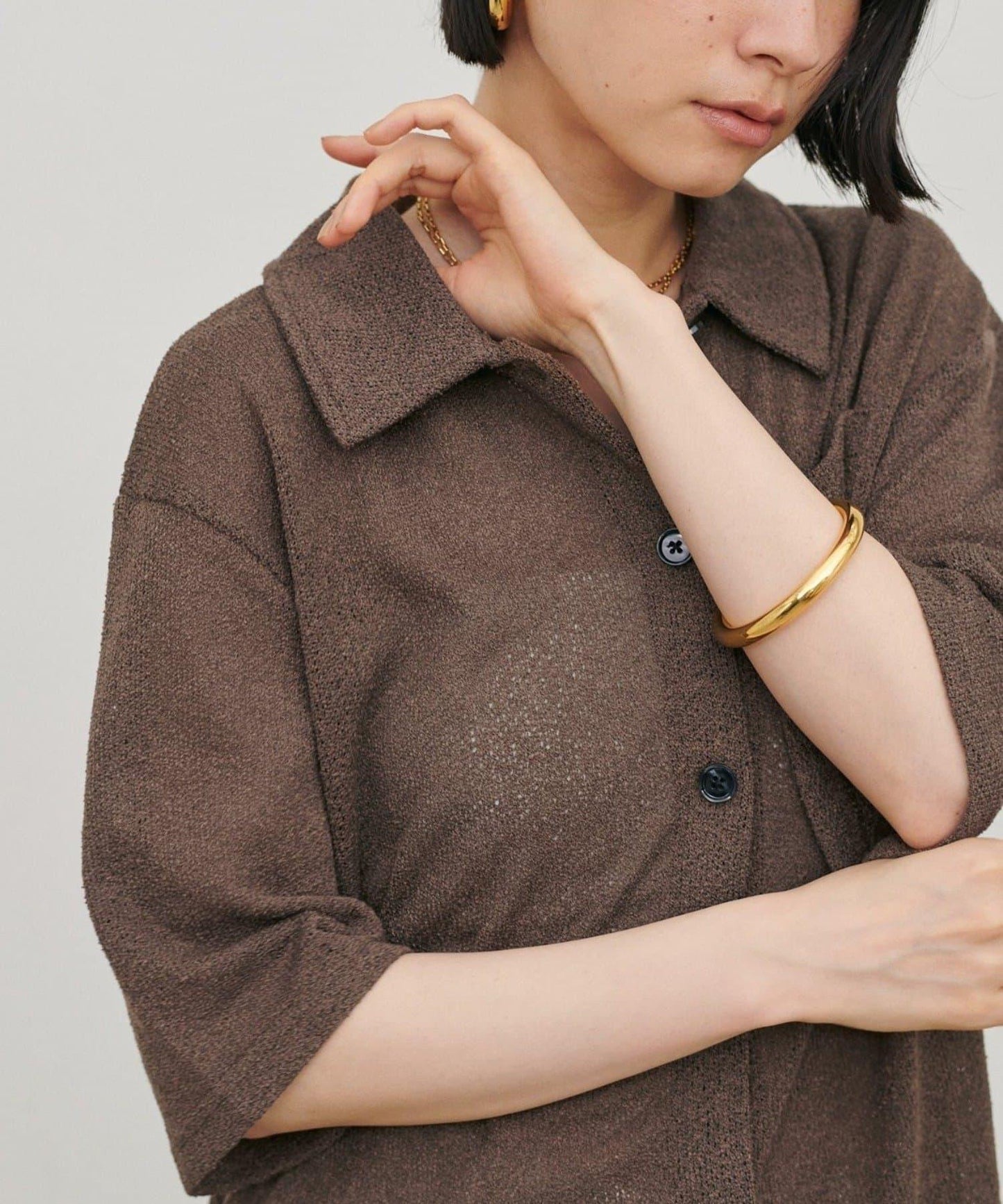LARUTA 針織短袖襯衫