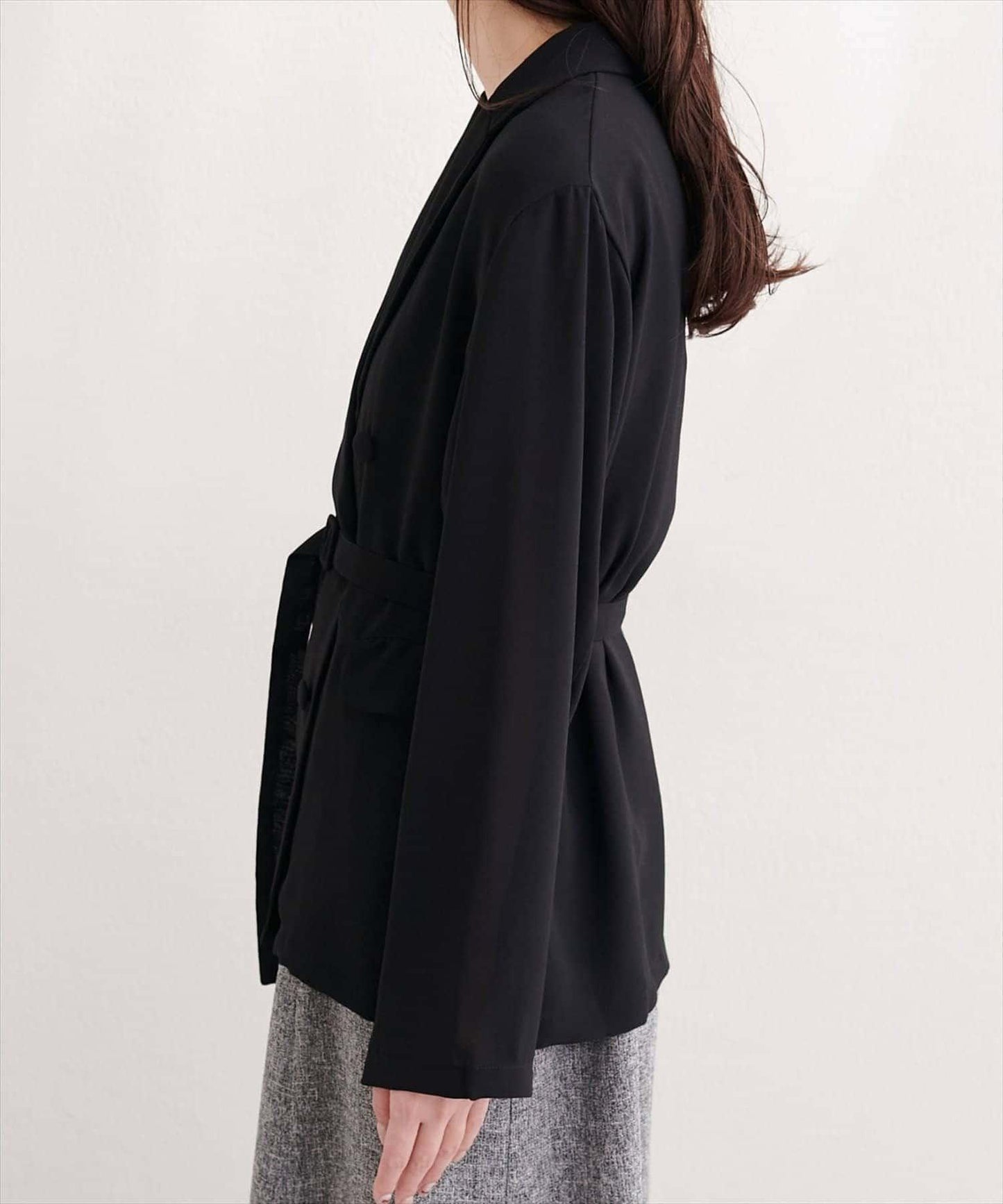 natural couture 附腰帶透視夾克