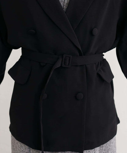 natural couture 附腰帶透視夾克