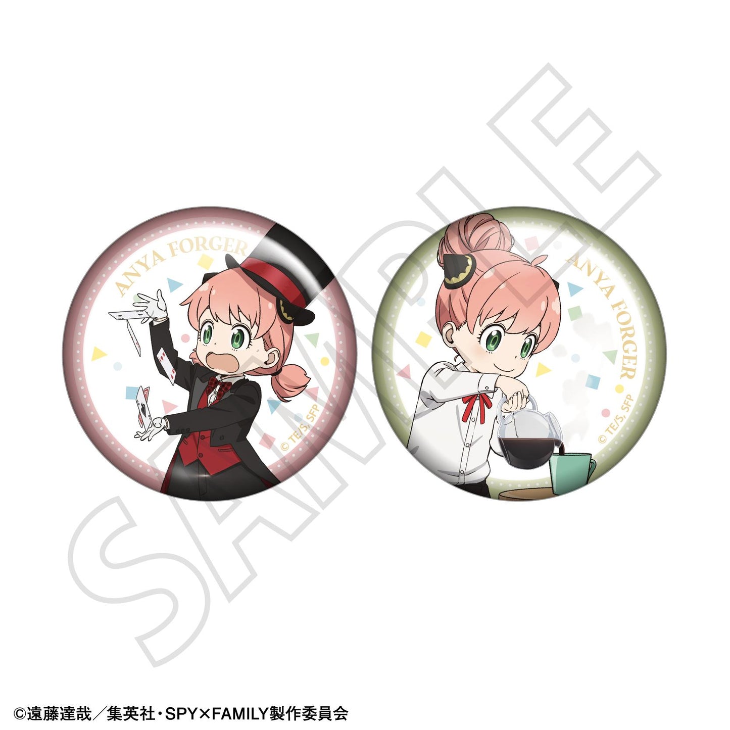 SPY×FAMILY（間諜過家家） 亞克力徽章套裝 阿尼亞·福傑（魔術師&咖啡師）