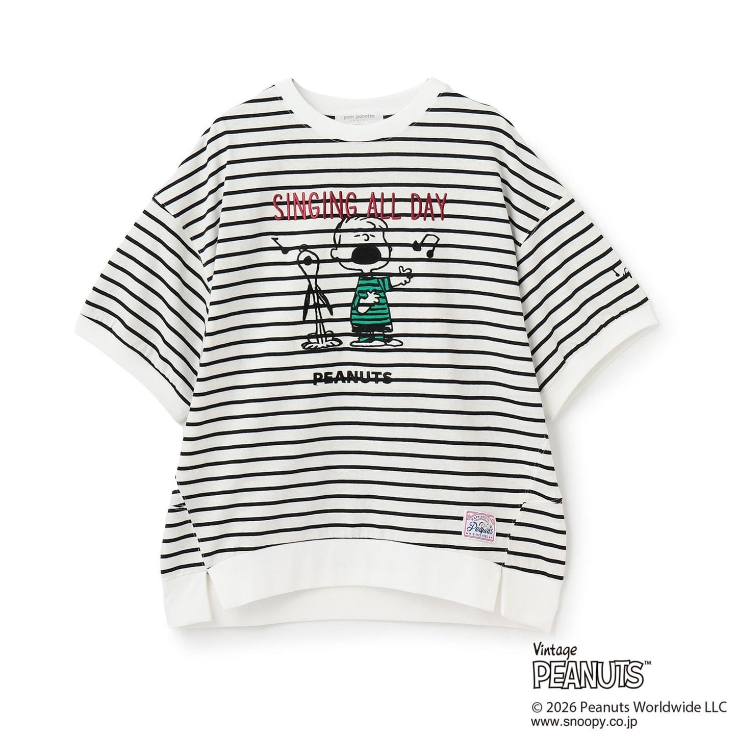 《PEANUTS》 接觸冷感 異形套頭衫