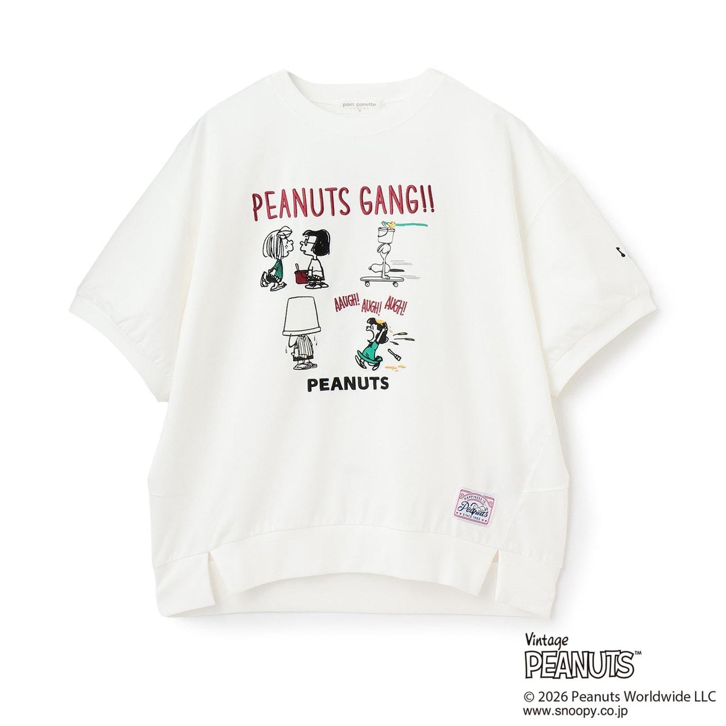 《PEANUTS》 接觸冷感 異形套頭衫