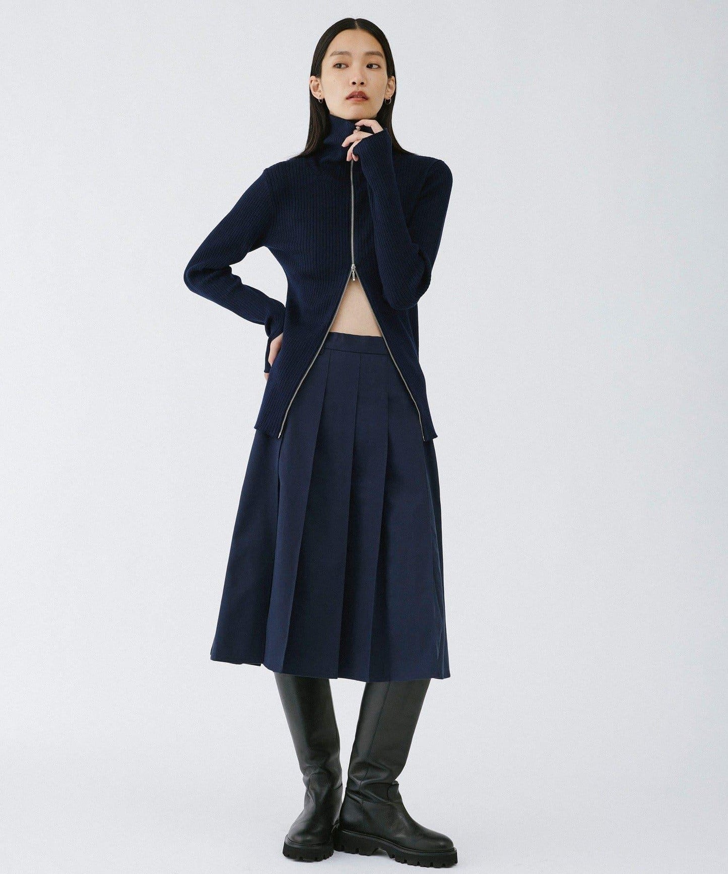 【2026AW Debut】【UNFORM】中長款打褶半身裙