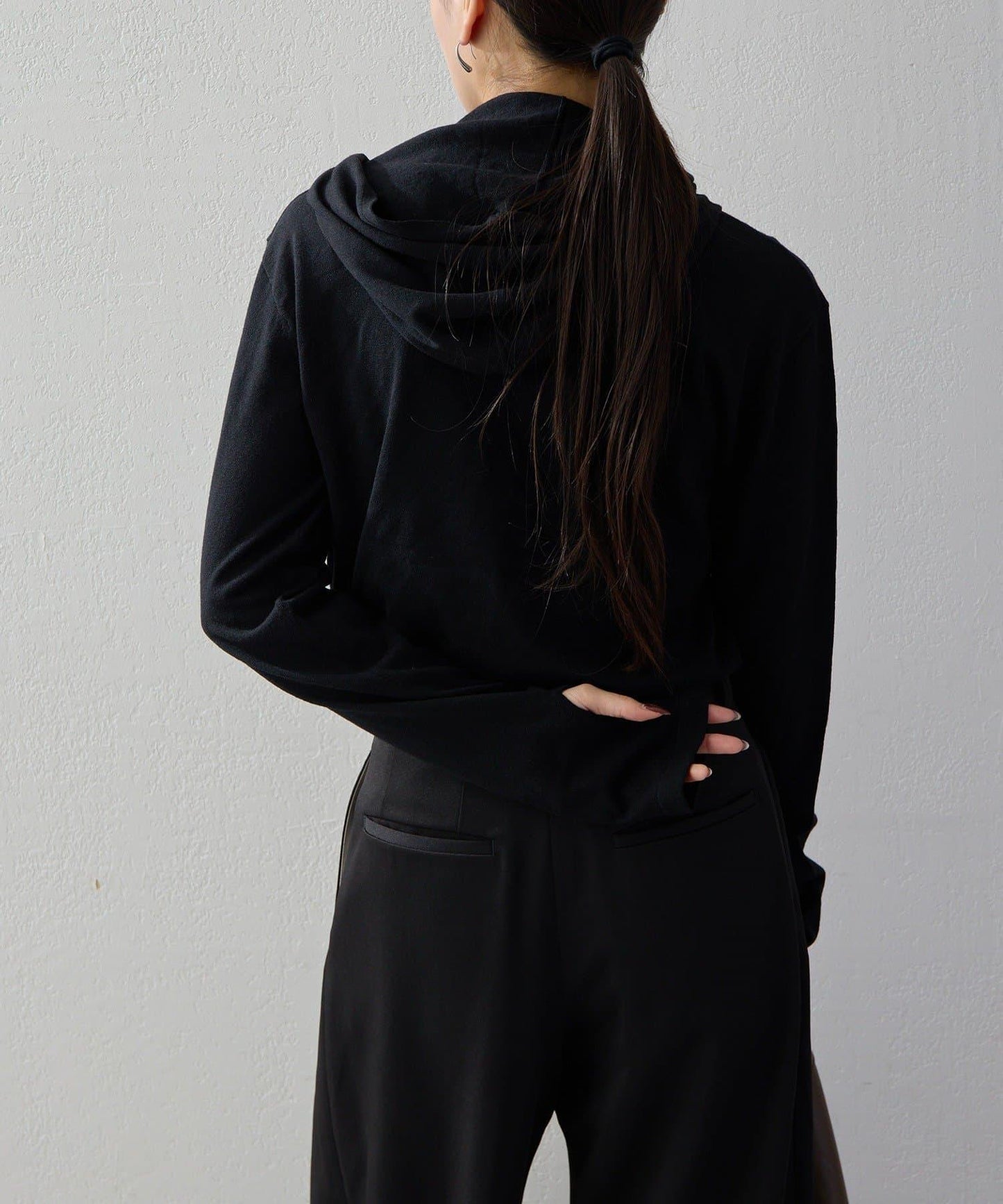 2026AW Debut UNFORM 羊絨混紡連帽蝴蝶結針織衫
