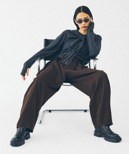 2026AW Debut UNFORM 羊絨混紡連帽蝴蝶結針織衫