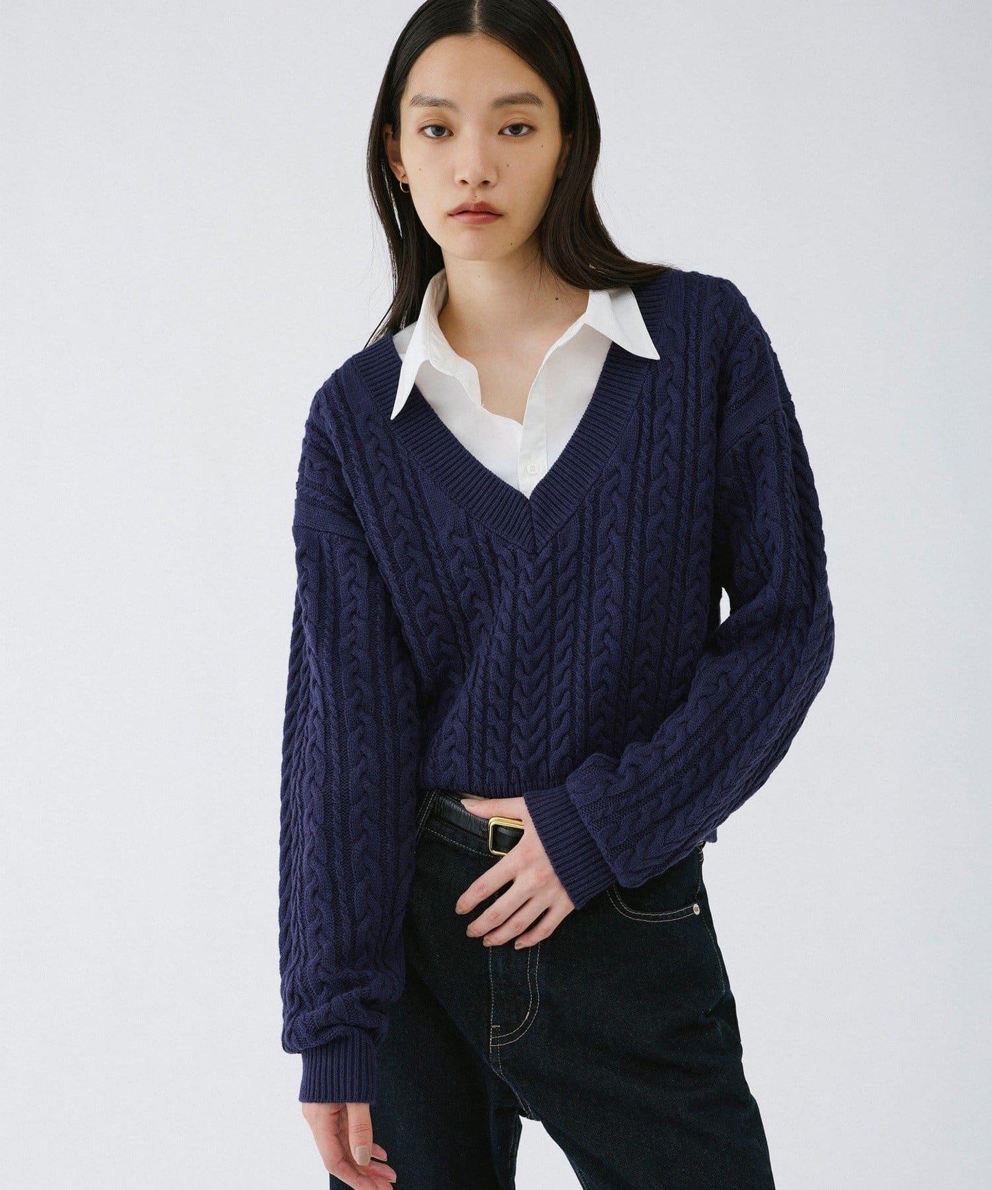 【2026AW Debut】【UNFORM】絞花短款針織衫