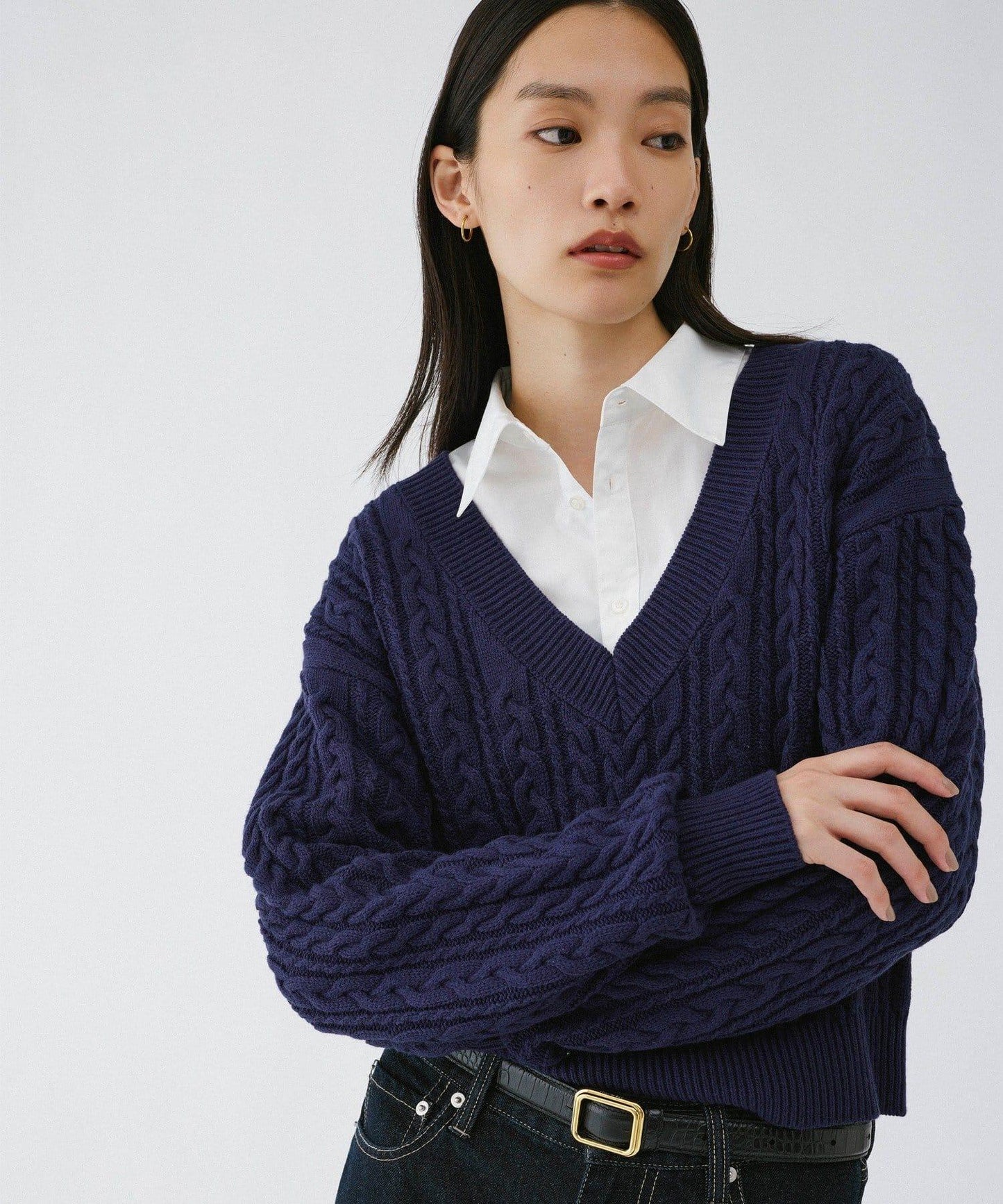 【2026AW Debut】【UNFORM】絞花短款針織衫