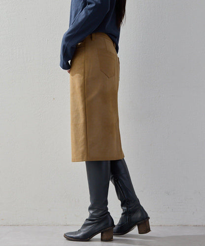 【2026AW Debut】【UNFORM】仿麂皮半身裙