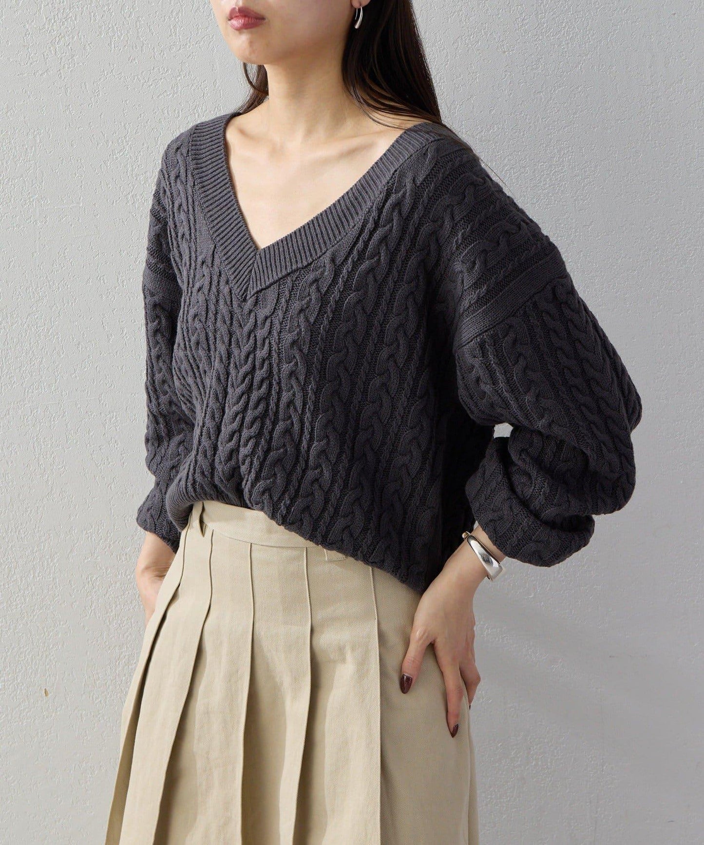 【2026AW Debut】【UNFORM】絞花短款針織衫