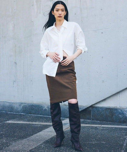 【2026AW Debut】【UNFORM】仿麂皮半身裙