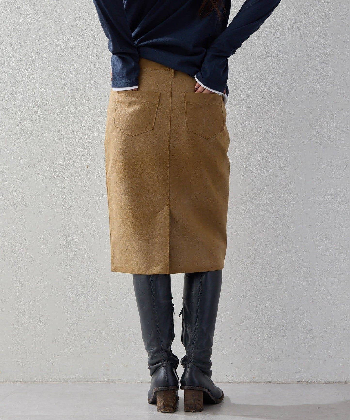 【2026AW Debut】【UNFORM】仿麂皮半身裙