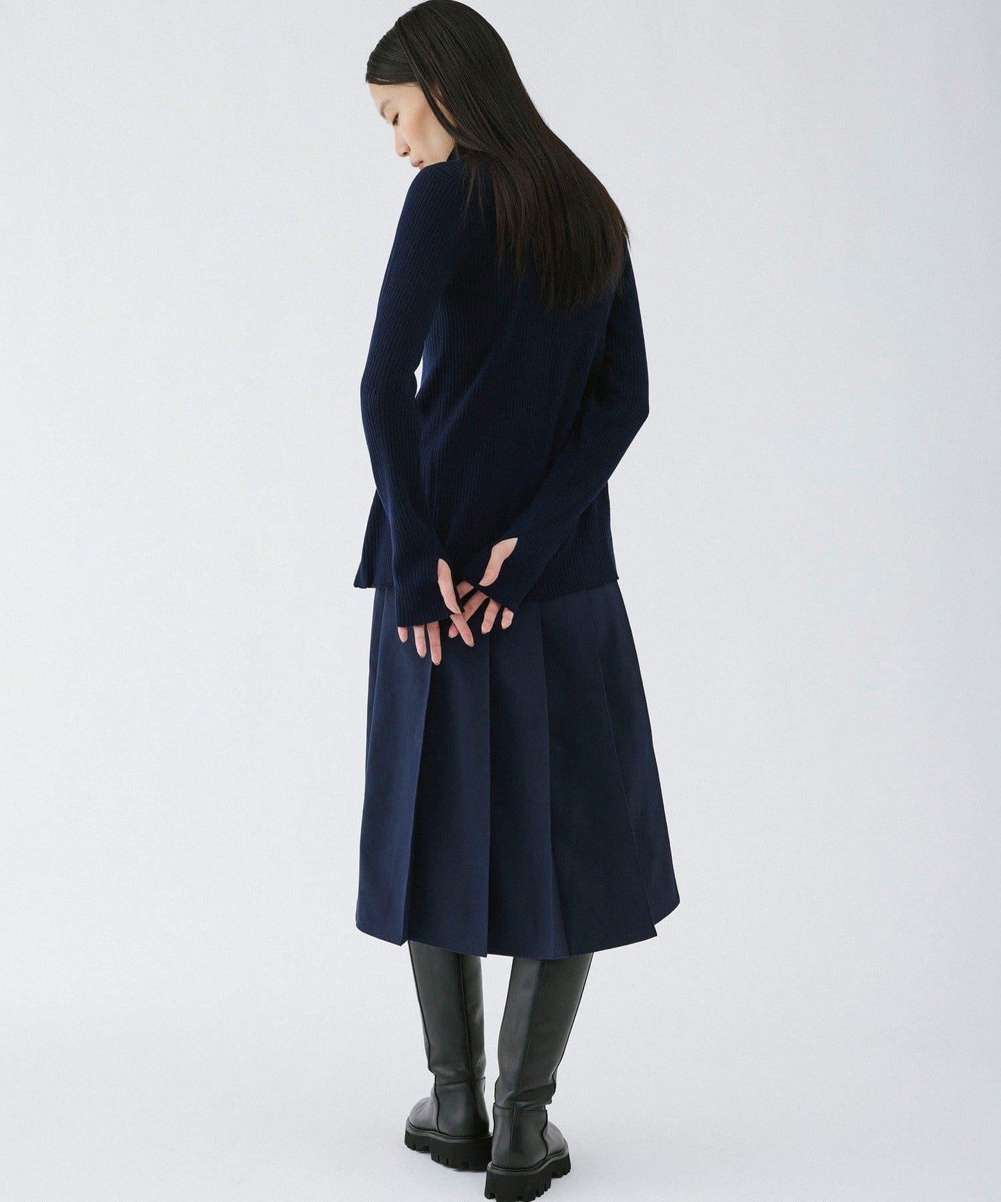 【2026AW Debut】【UNFORM】中長款打褶半身裙